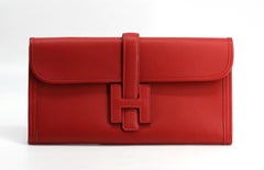 Hermès Jige Elan 29 Clutch in Swift Red Leather