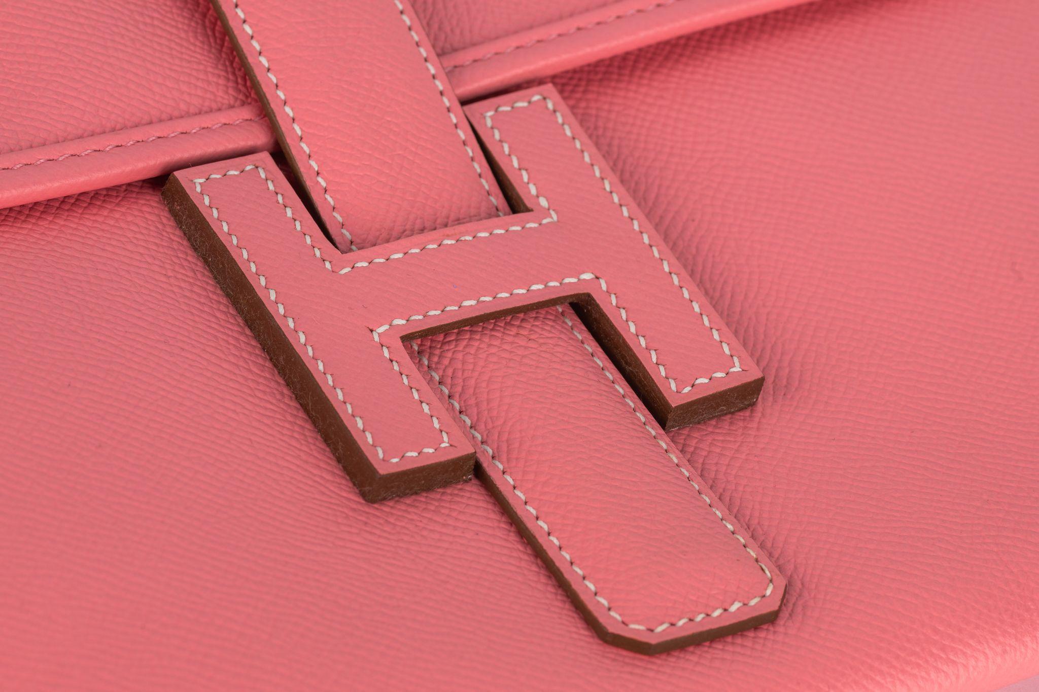 Women's Hermès Jige Elan 29 Clutch Rose Confetti For Sale