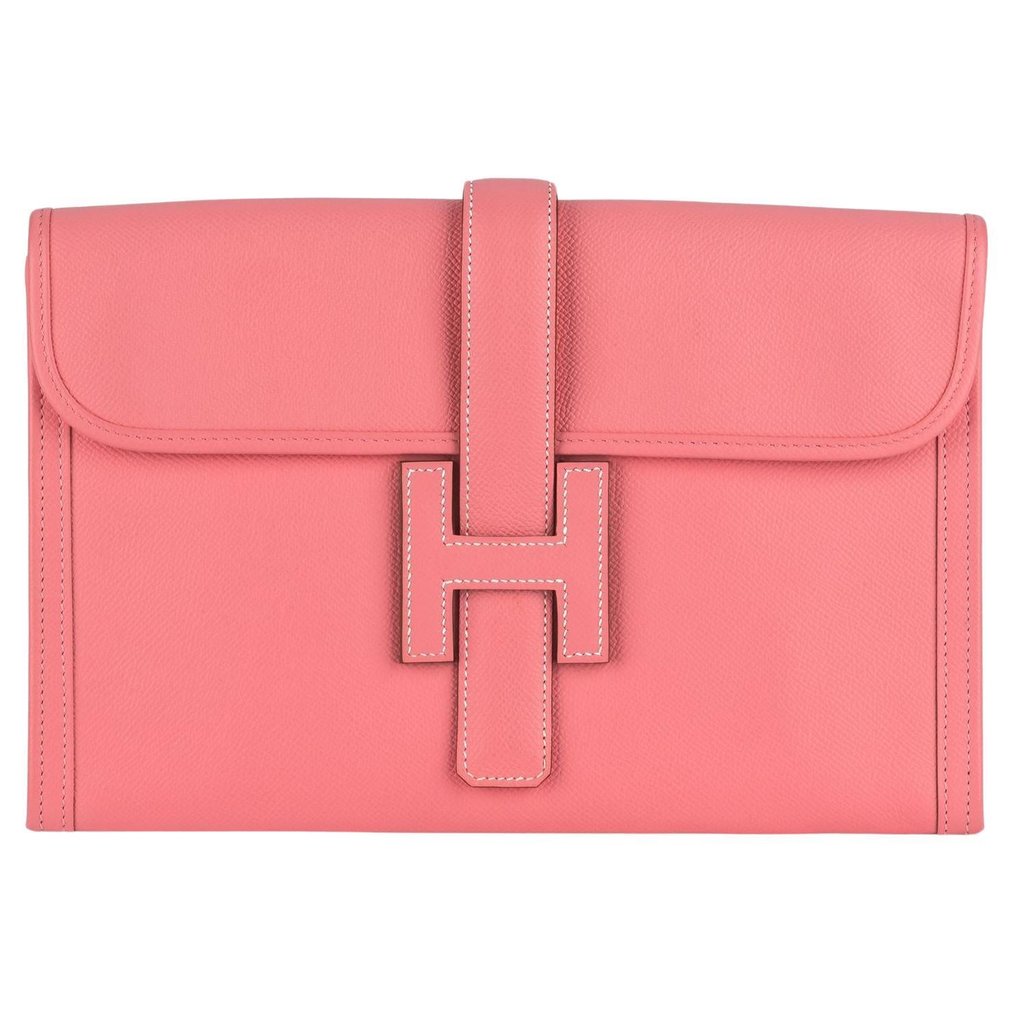 Hermès Jige Elan 29 Clutch Rose Confetti