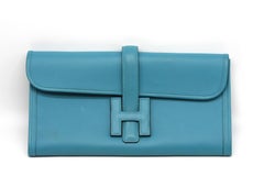 Hermes Jige Elan 29 Clutch Swift Aqua Leather