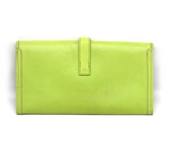 Hermes Jige Elan 29 Clutch Swift Lime Green Leather
