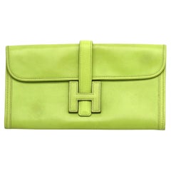 Hermes Jige Elan 29 Clutch Swift Lime Green Leather