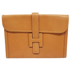 Hermès Jige Élan 29 cm clutch in Golden brown Epsom leather