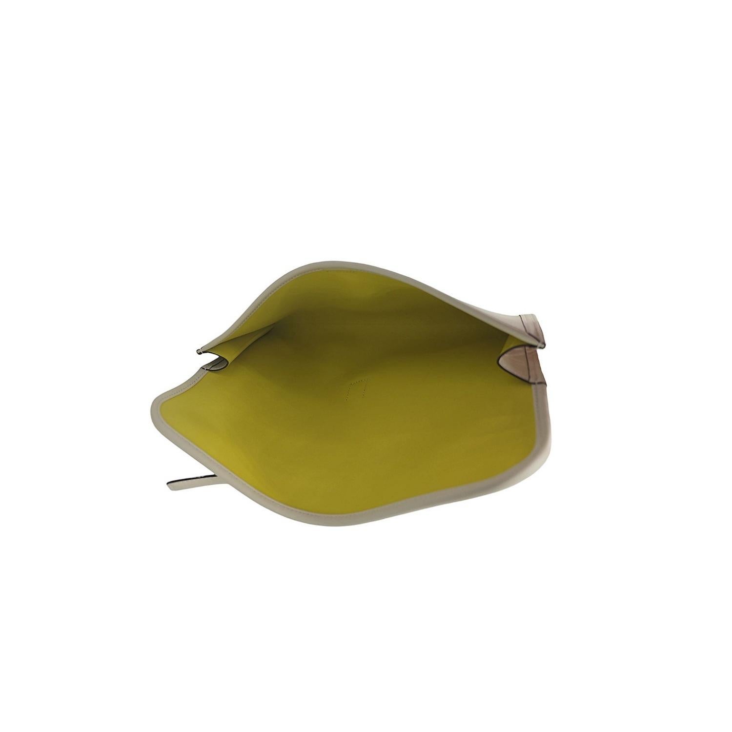 Hermès Jige Elan 29 Craie Lime Swift Verso Clutch en venta 2