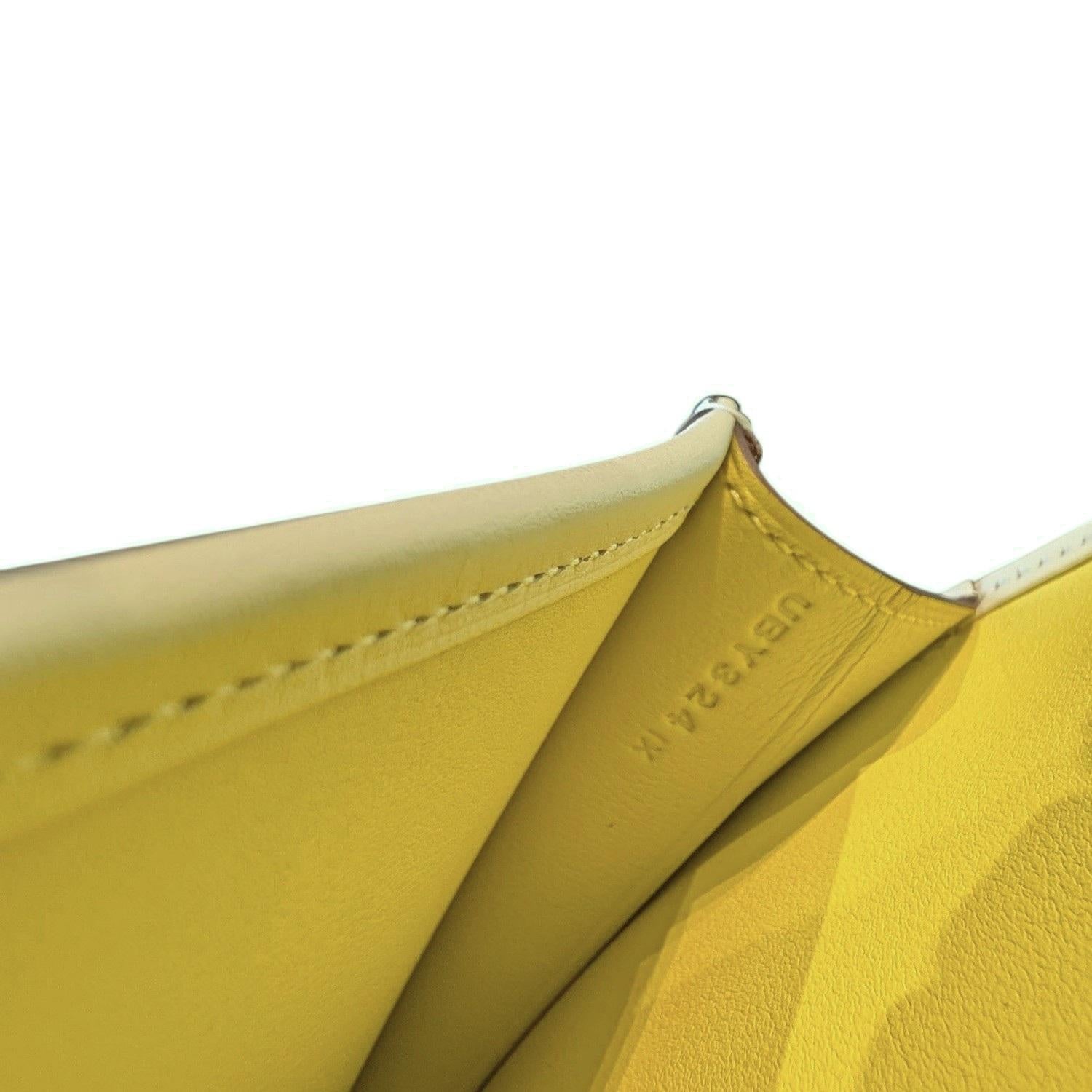 Hermès Jige Elan 29 Craie Lime Swift Verso Clutch en venta 3