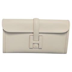 Hermès Jige Elan 29 Craie Lime Swift Verso Clutch