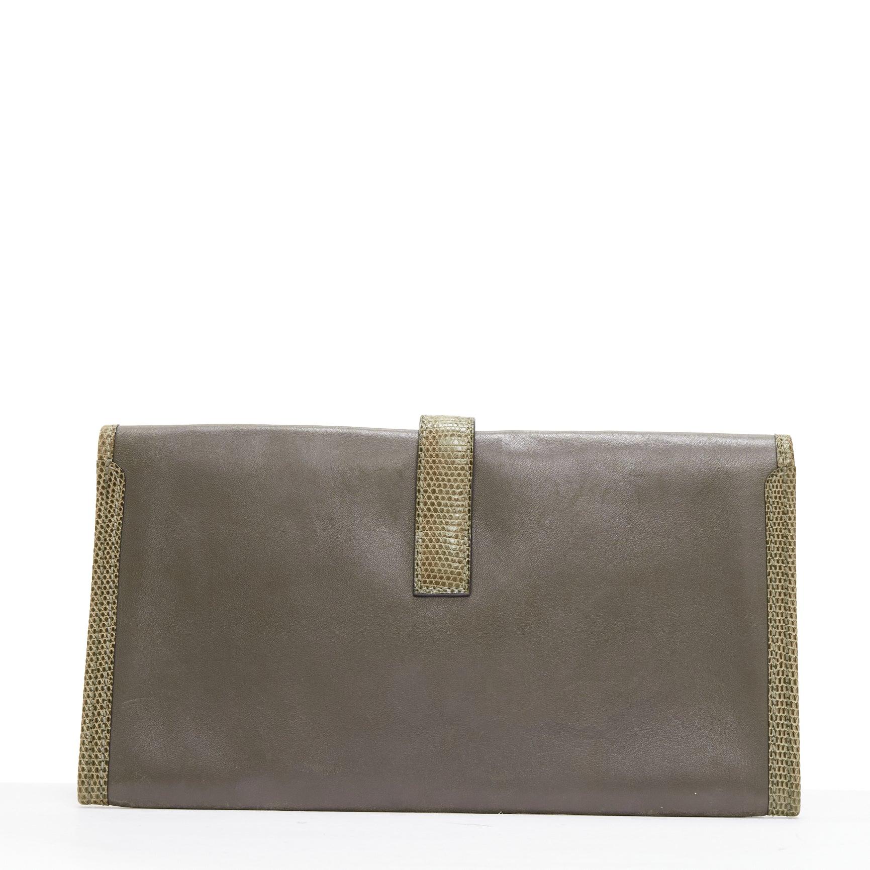 Women's HERMES Jige Elan 29 Etan Ombre Swift scaled leather H flap flat clutch bag