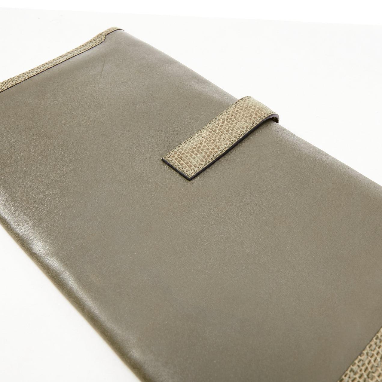 HERMES Jige Elan 29 Etan Ombre Swift scaled leather H flap flat clutch bag 3