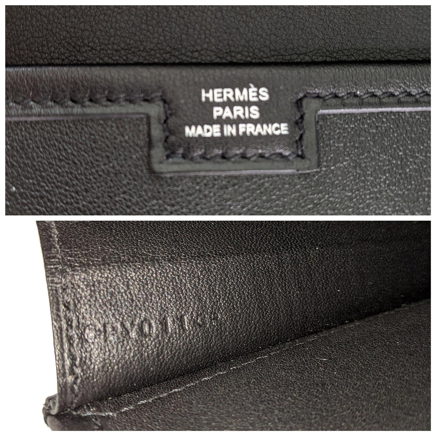 Women's Hermès Jige Elan 29 Noir Swift Leather Clutch Bag