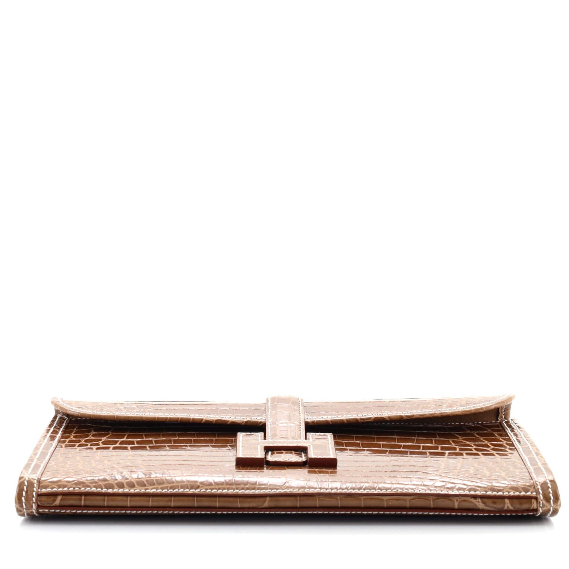 Hermes Jige Elan Clutch Crocodile 29 1