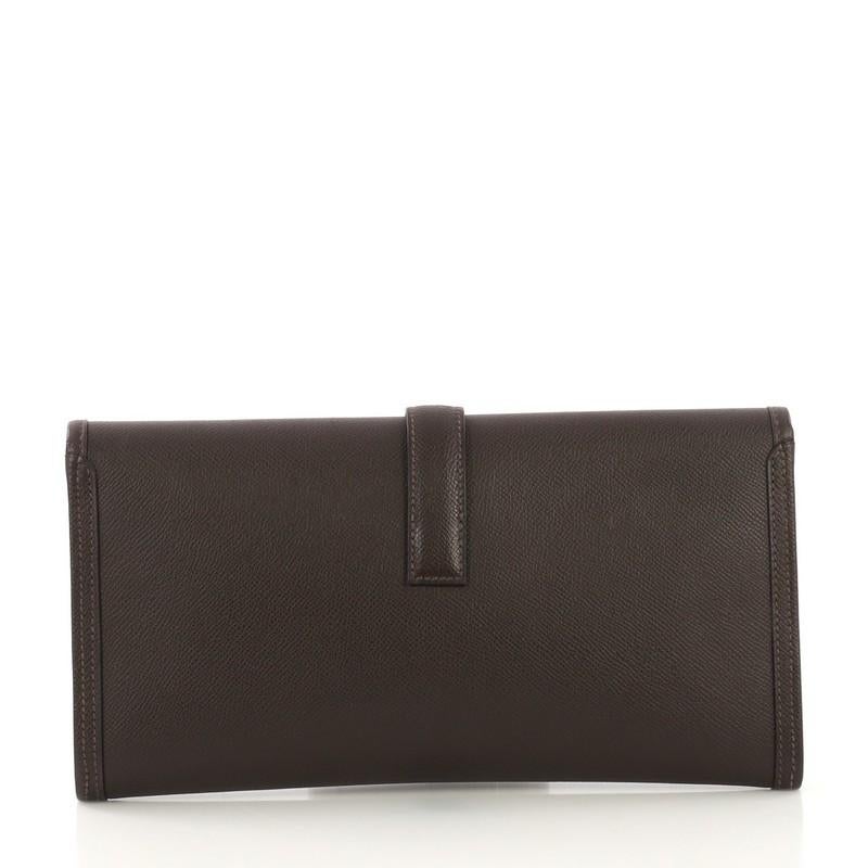 Hermes Jige Elan Clutch Epsom 29 In Good Condition In NY, NY