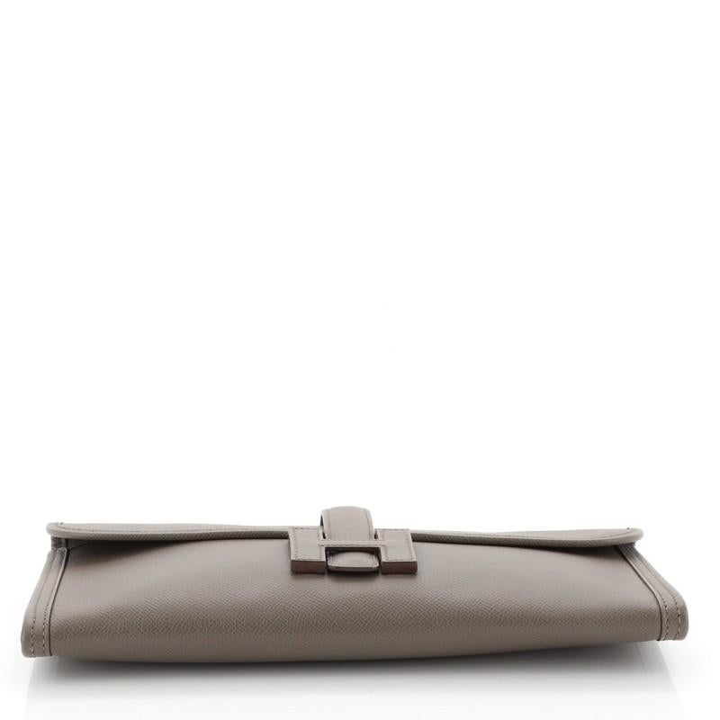 Hermes Jige Elan Clutch Epsom 29  In Good Condition In NY, NY