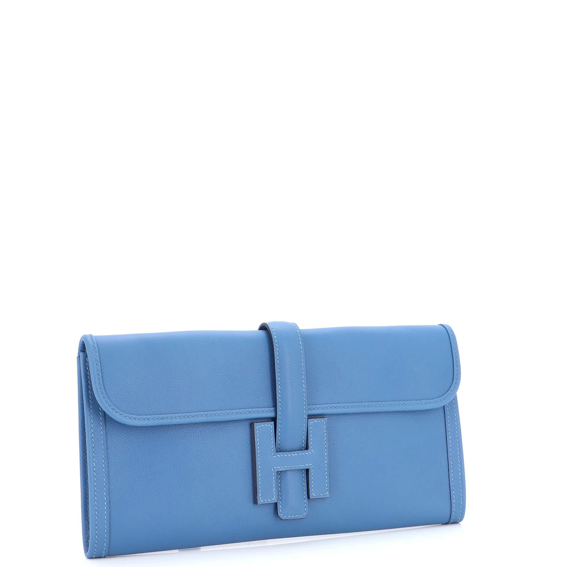 Hermes Jige Elan Clutch Evercolor 29 In Good Condition In NY, NY