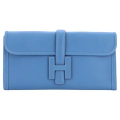 Hermes Jige Duo Wallet / Clutch Vanille Matte Alligator New – Mightychic