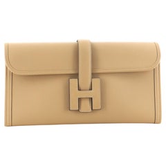 Hermès Jige Elan 29 Noir Swift Leather Clutch Bag at 1stDibs