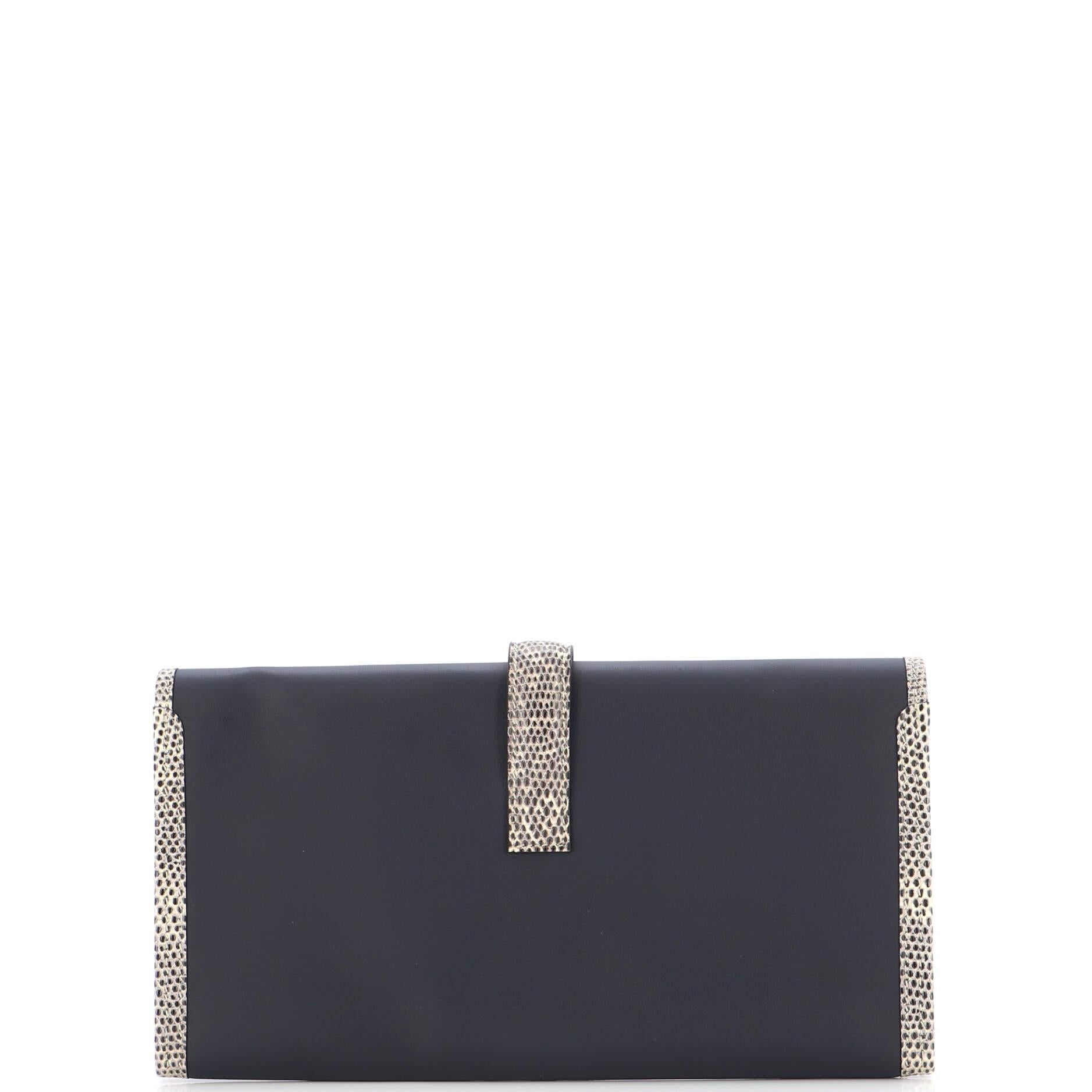 Women's or Men's Hermes Jige Elan Clutch Swift with Lizard 29