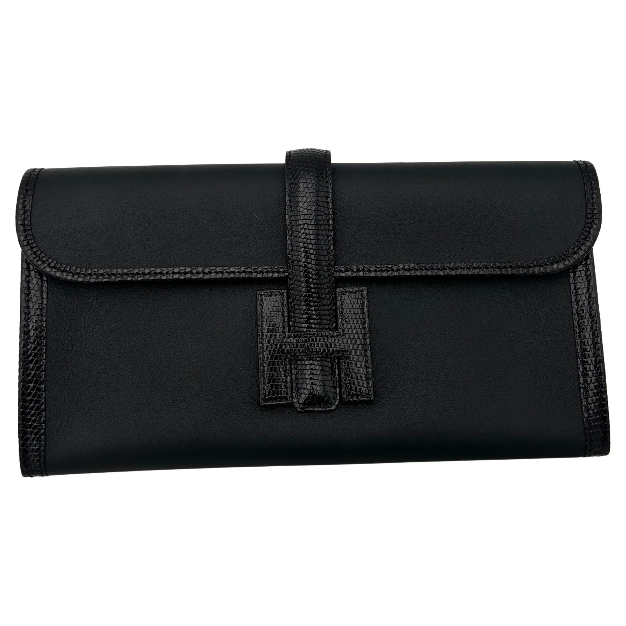Pochette Jige Elan d'Hermes avec lézard