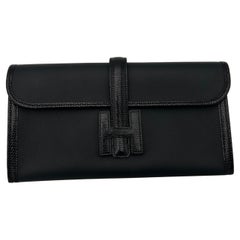 Hermes Jige Elan Clutch Swift With Lizard