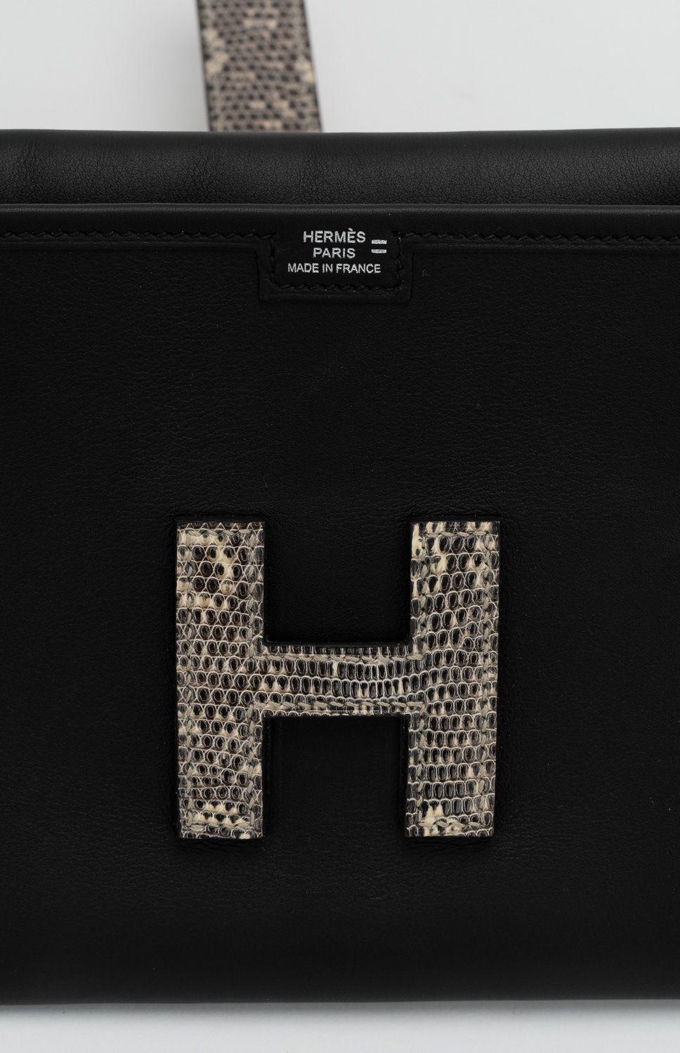 Hermès Jige Elan Swift Ombre Eidechse im Angebot 1