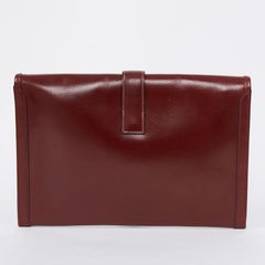 HERMES Jige Leather Box Clutch