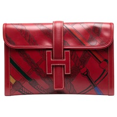 hermes jige clutch price 2021 Hermès Jige Red Leather Clutch