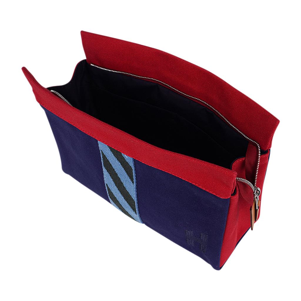 Hermes Jimetou Jumping Case Navy / Red Small Model For Sale 2