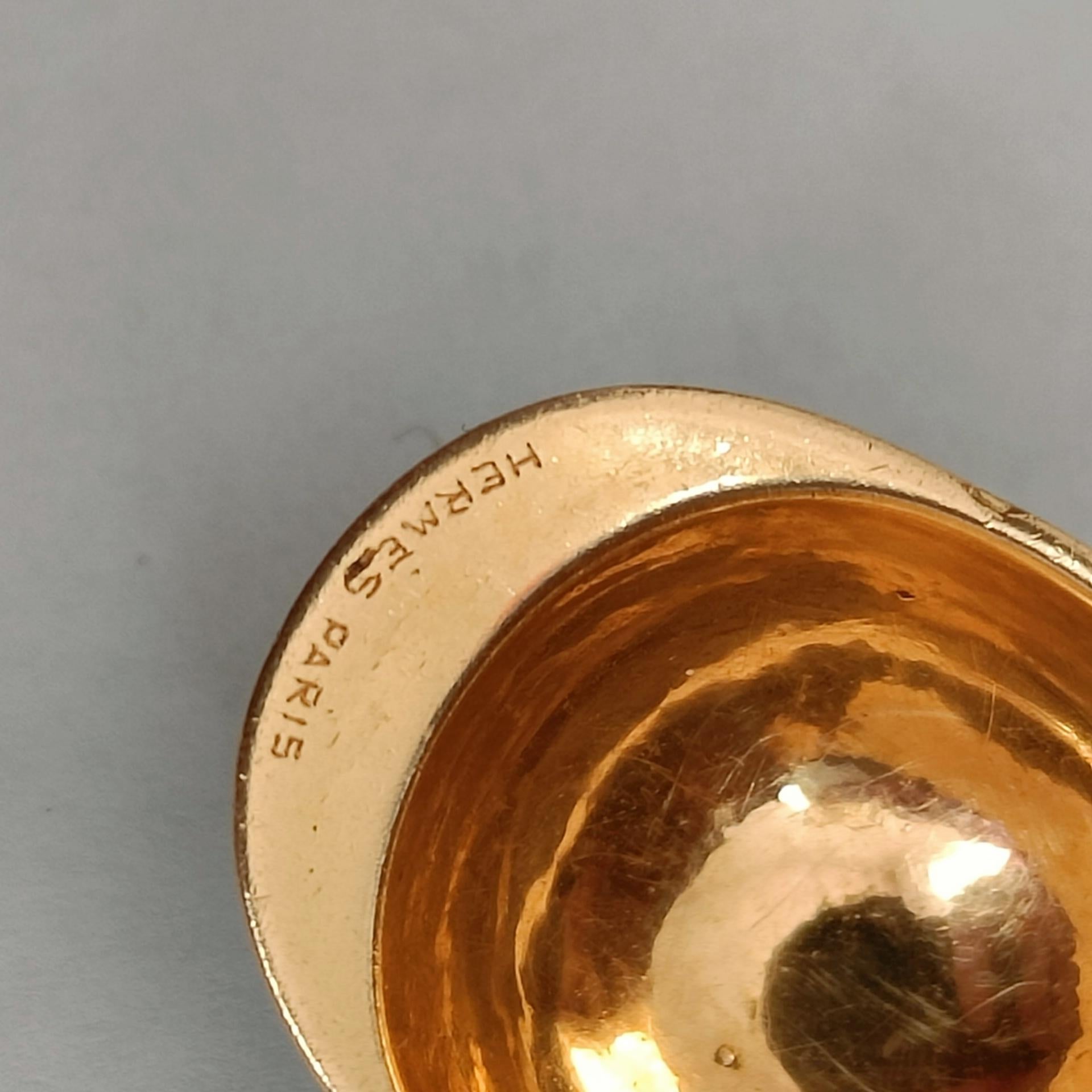 Hermes Jockey Cap 18k Gold Charm - Pendant For Sale 4