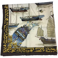 Hermes Jonques et Sampans Printed Scarf