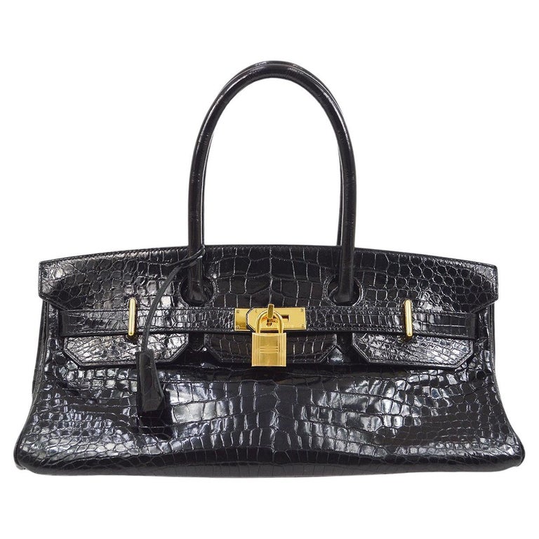 2008 Hermès Black Crocodile Birkin Bag For Sale at 1stDibs  hermes black  crocodile birkin bag, hermes black croc birkin, black croc birkin bag