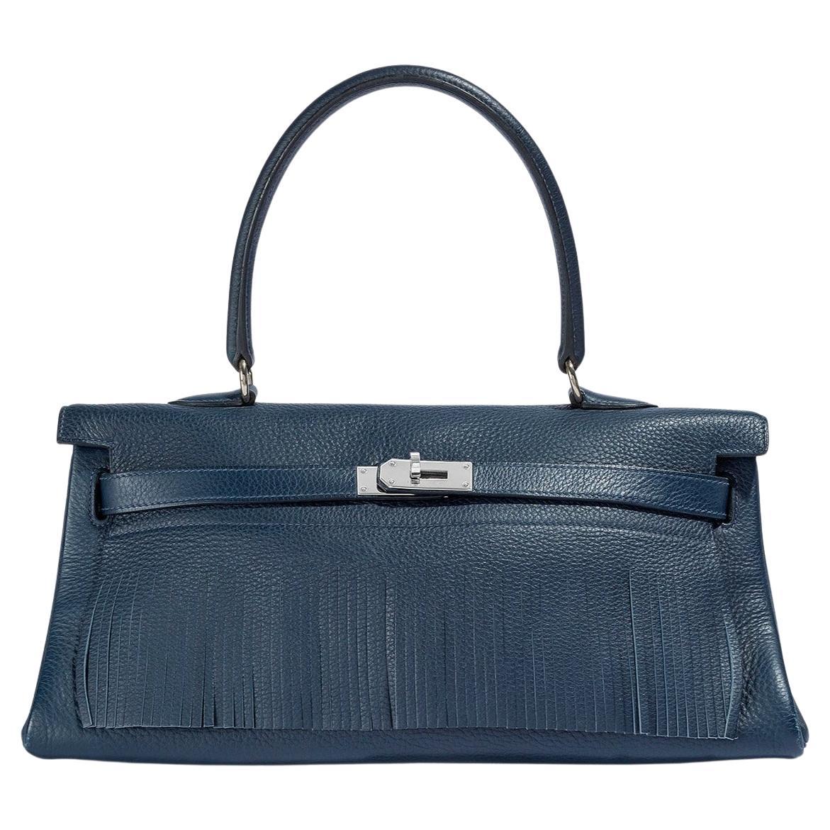Hermès JPG Kelly Shoulder Bag With Fringe Limited Edition PHW For Sale