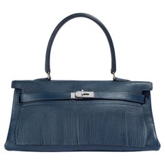 Used Hermès JPG Kelly Shoulder Bag With Fringe Limited Edition PHW
