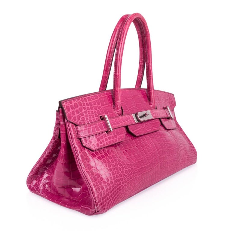Moschino mini M crocodile-effect bag Rosa, Hermès Birkin Handbag 389604