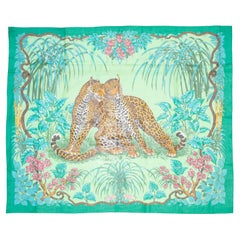 Hermes Jungle Love - Pareo - 100% Coton - Green - New - Rare Collector!