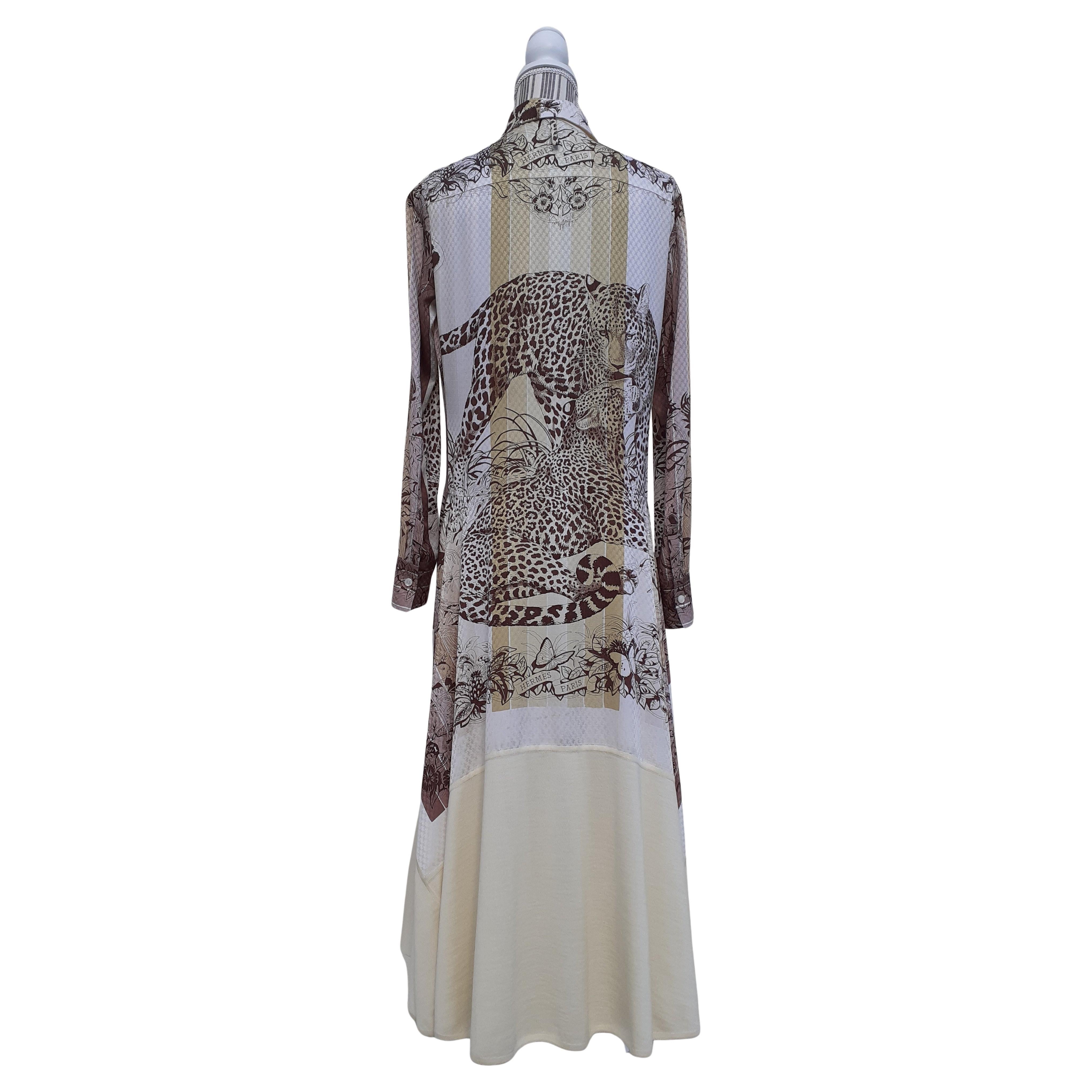 Hermès Jungle Love Rainbow Long Dress Cheetahs Print S / M im Angebot 2