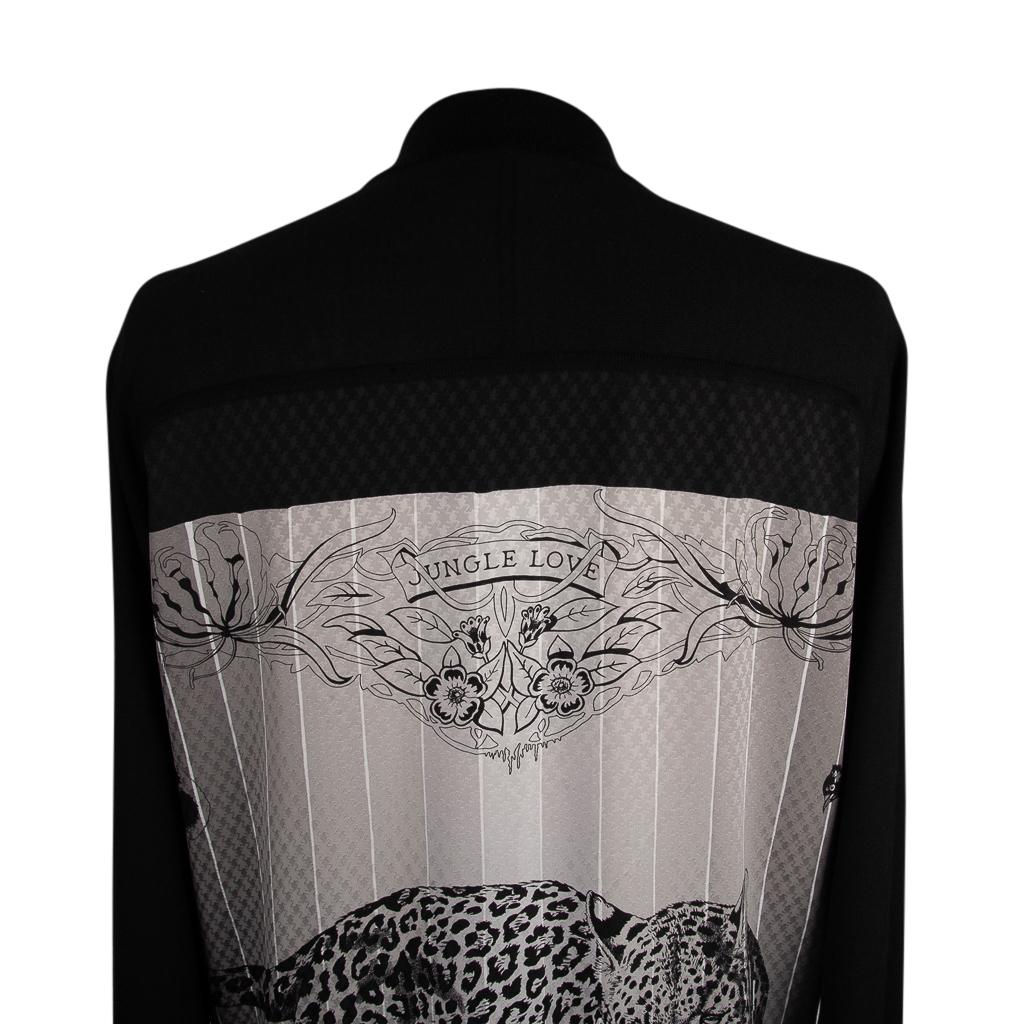 Hermes Jungle Love Rainbow Long Twillaine Cardigan Noir 42 / 8 5