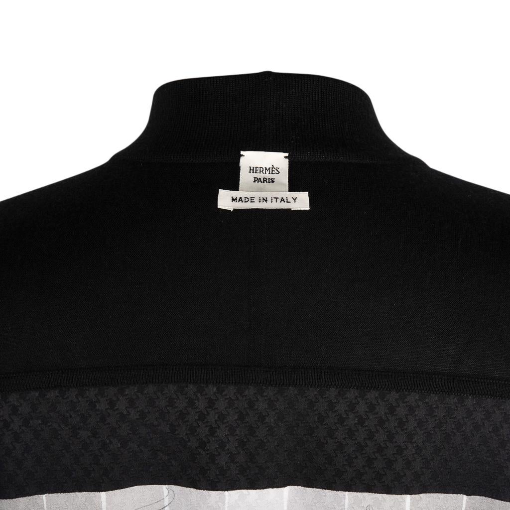 Hermes Jungle Love Rainbow Long Twillaine Cardigan Noir 42 / 8 7