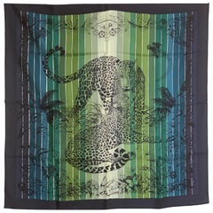 Hermes Jungle Love Rainbow Echarpe en soie 90cm Nouveau Robert Dallet