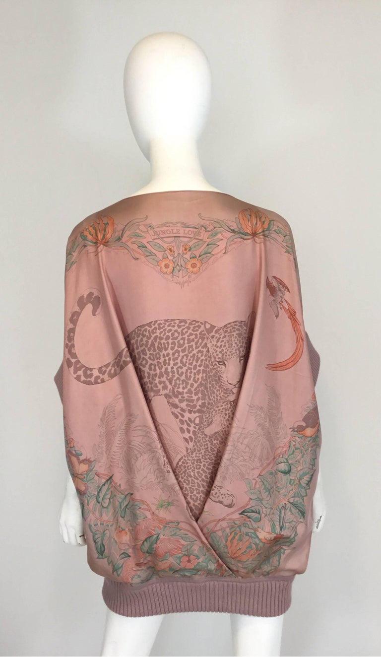 Hermes Jungle Love Silk Print Tunic Blouse at 1stDibs | hermes blouse