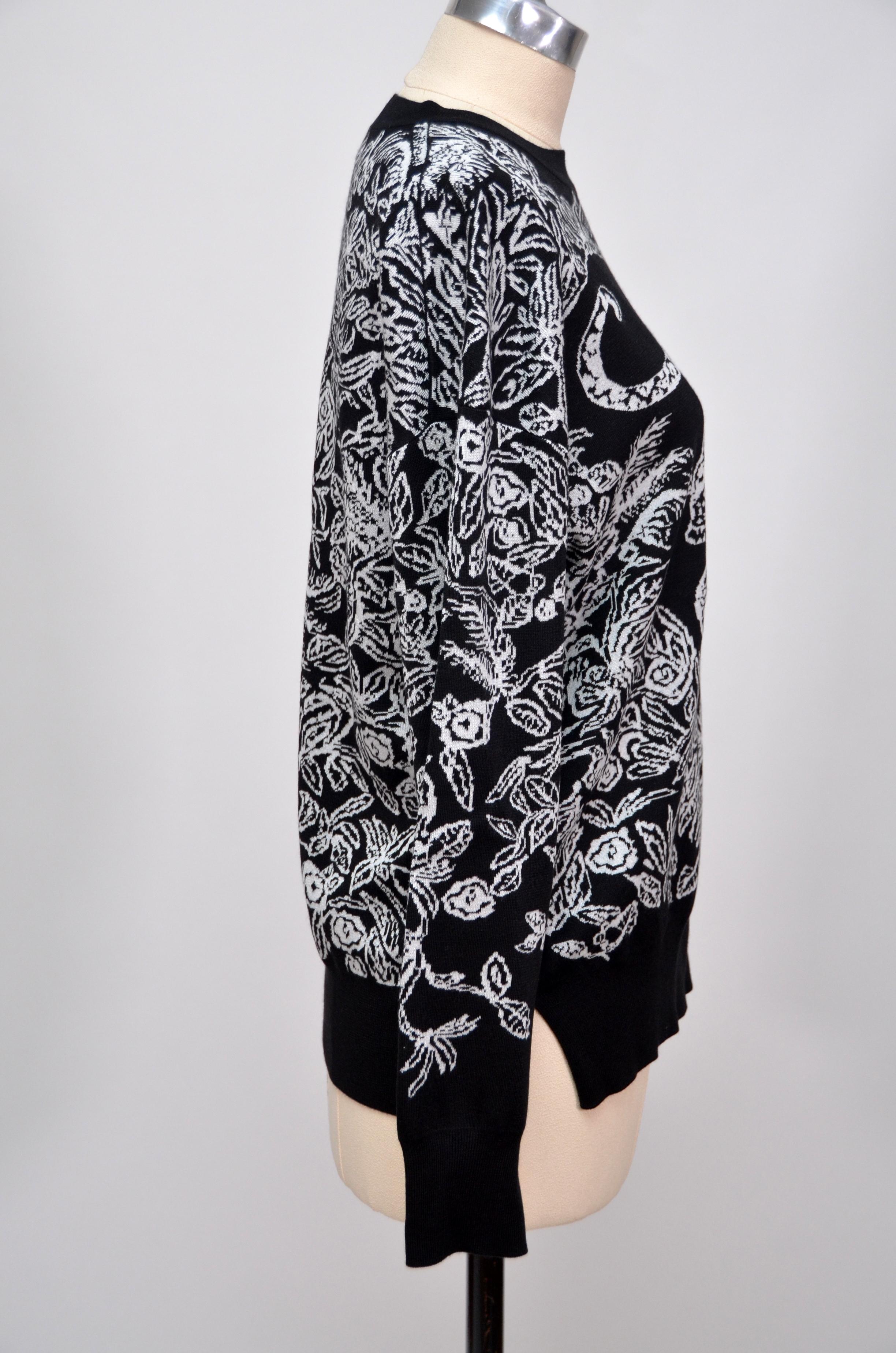 Hermes Jungle Love Sweater Black / White 40/6 New For Sale at 1stDibs