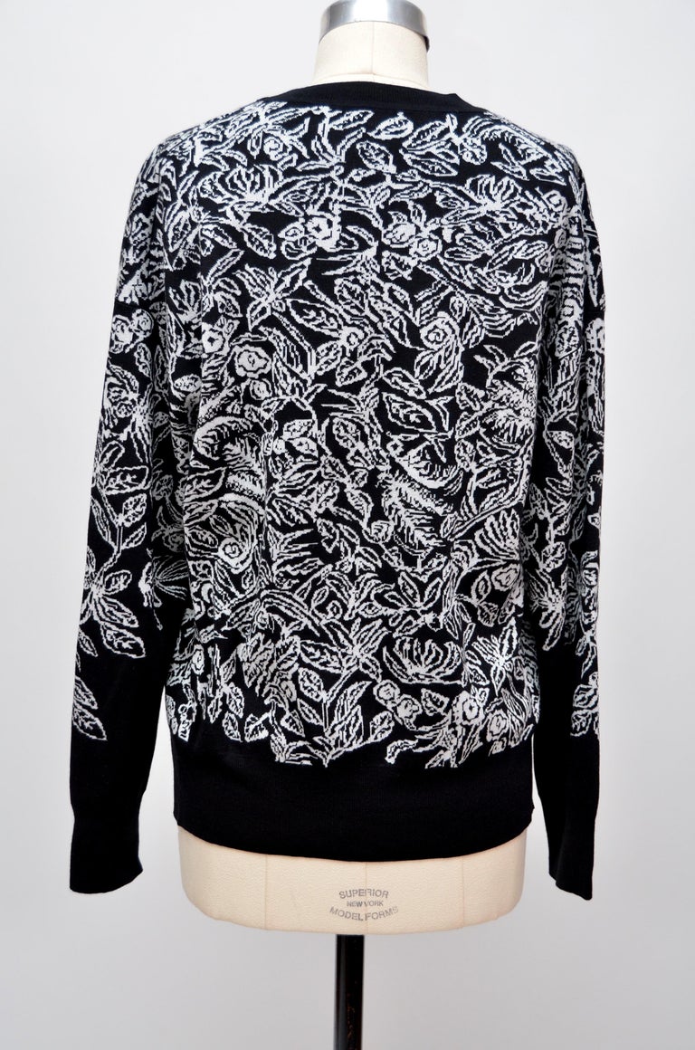 Hermes Jungle Love Sweater Black / White 40/6 New For Sale at