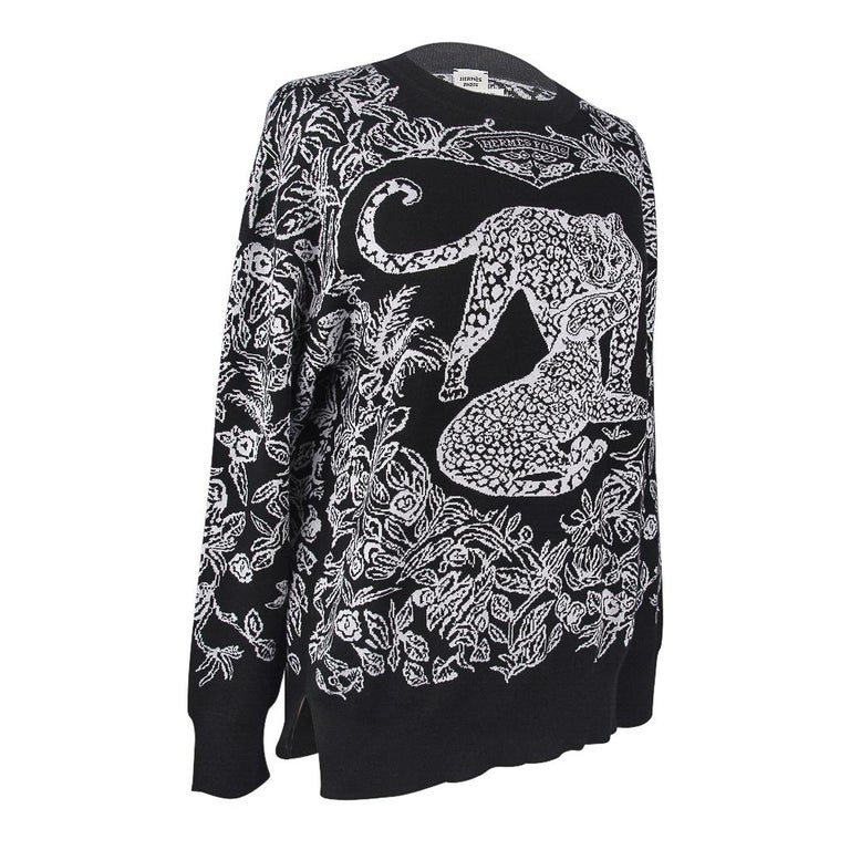 Hermes Jungle Love Wide Sweater Black / White 40 / 6 New w/ Box at ...