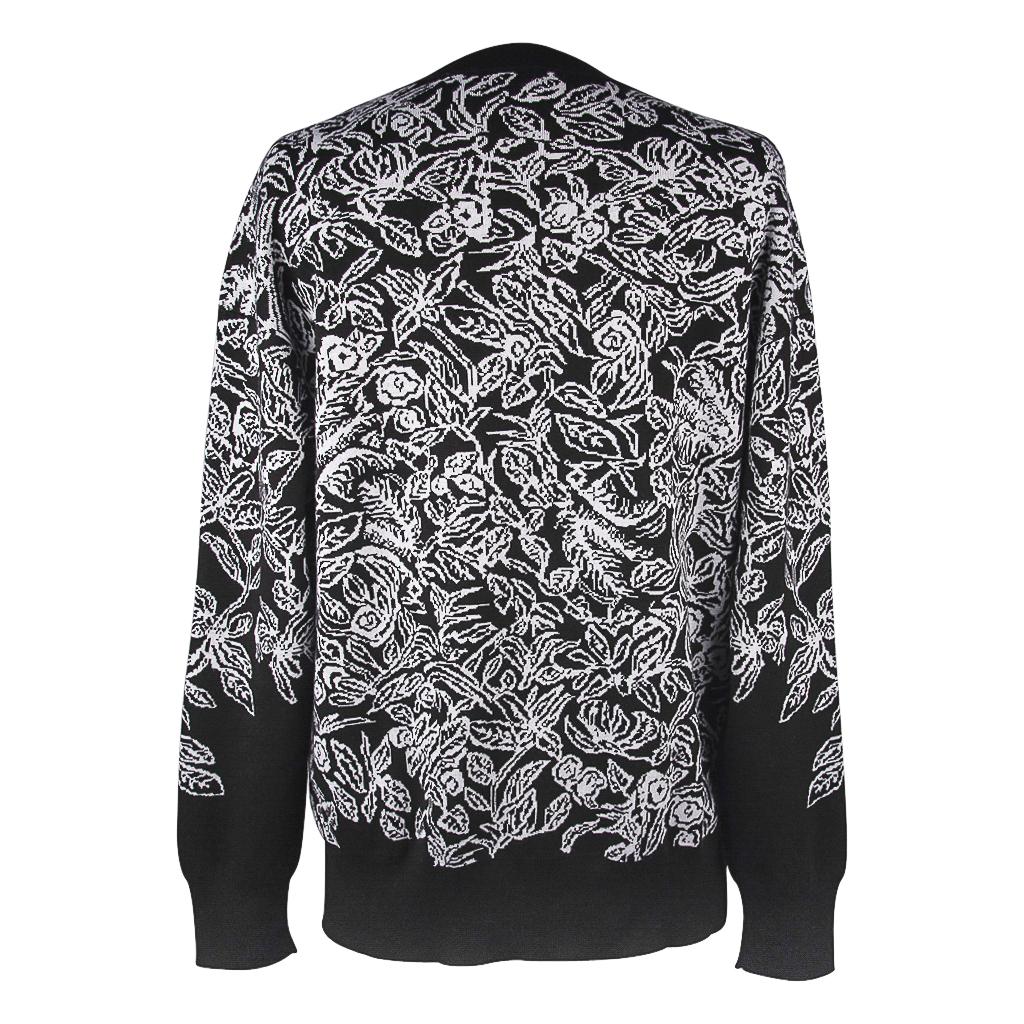 Hermes Jungle Love Wide Sweater Black / White 40 / 6 New w/ Box 4
