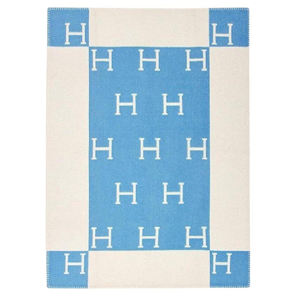 Hermes Blanket Avalon III Signature H Camel and Ecru Throw at 1stDibs cashmere throw