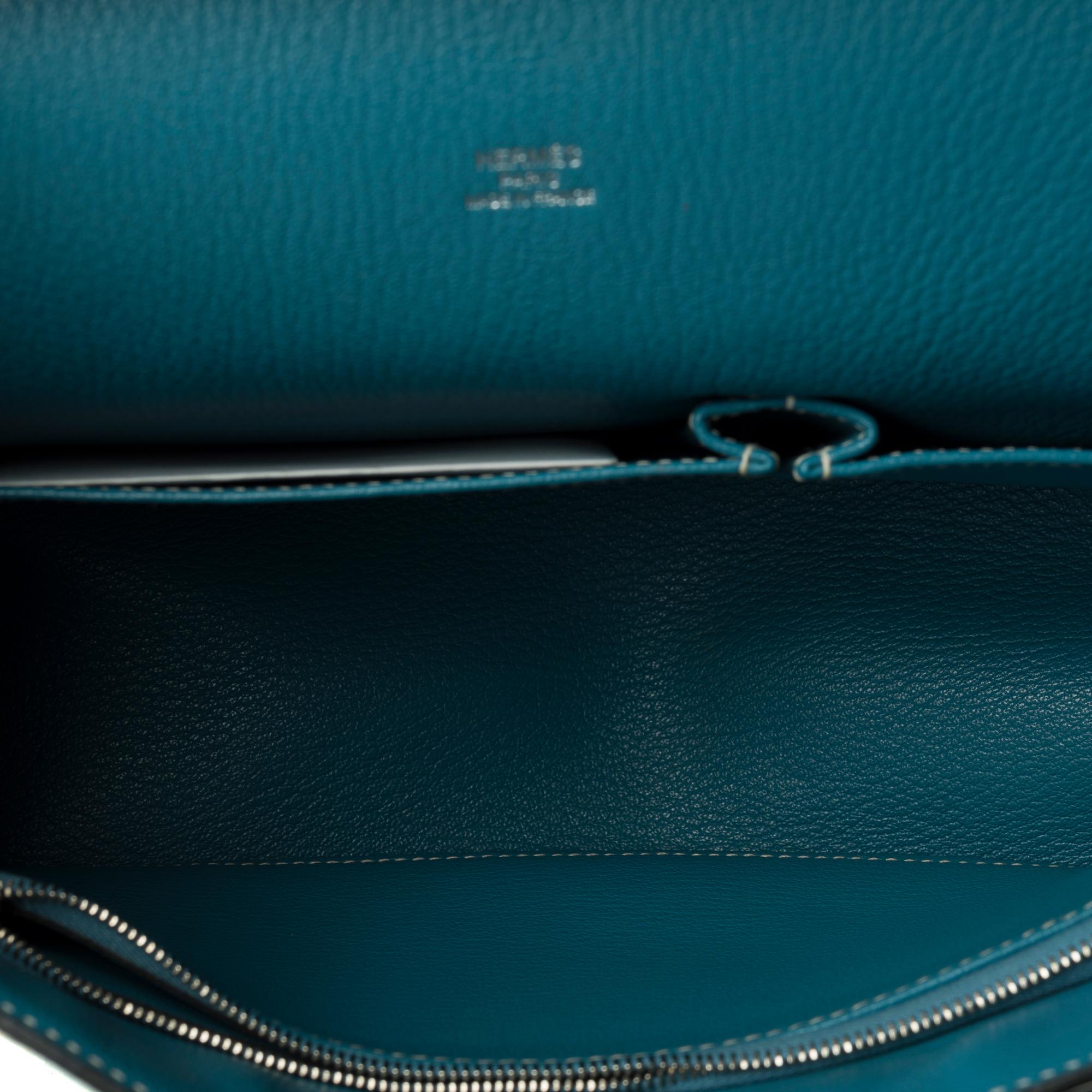 Hermès Jypsière 28 crossbody bag in Blue Jean Taurillon Clemence leather, PHW 7