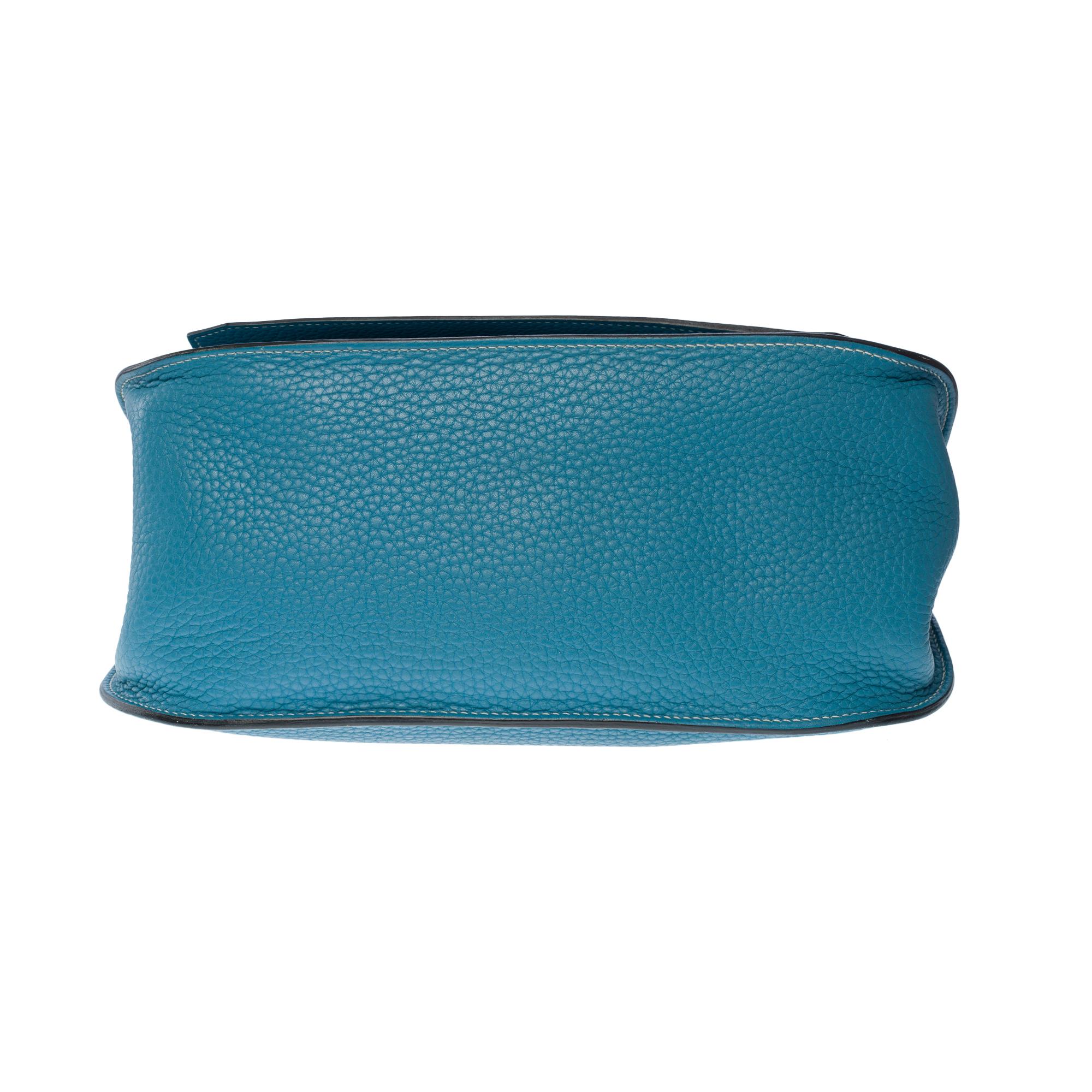Hermès Jypsière 28 crossbody bag in Blue Jean Taurillon Clemence leather, PHW 9