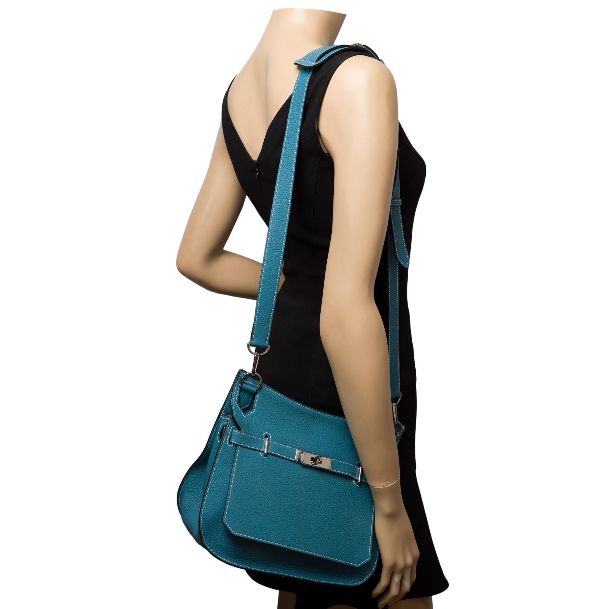 Hermès Jypsière 28 crossbody bag in Blue Jean Taurillon Clemence leather, PHW 11