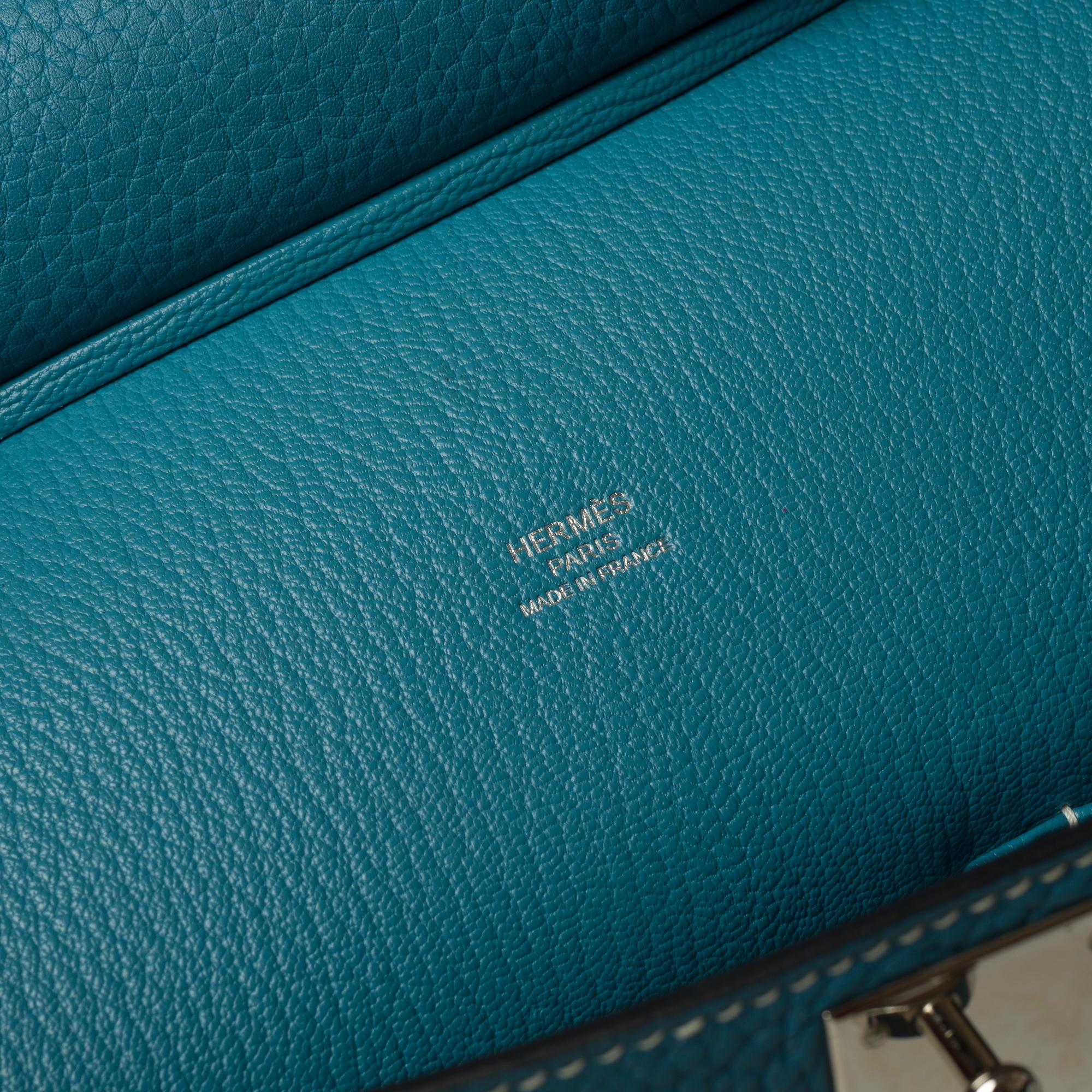 Hermès Jypsière 28 crossbody bag in Blue Jean Taurillon Clemence leather, PHW 4