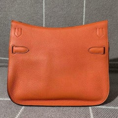 HERMES Jypsiere 28 Umhängetasche Taurillon Clemence Leder Orange 2014