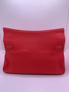 HERMES Jypsiere 34 Rose Jaipur Togo Leather PHW Shoulder Bag 2012