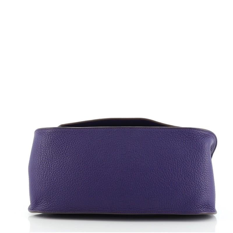 Purple Hermes Jypsiere Bag Clemence 31